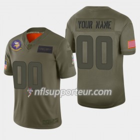 Maillot Homme Minnesota Vikings Personnalisé Nike 2019 Salute to Service